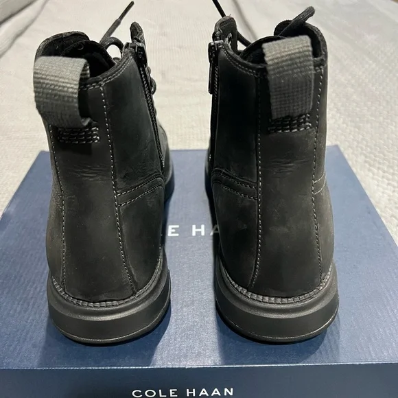 Cole Haan Grand Atlantic Black Men's Lace-Up Boots - Picture 2 of 5